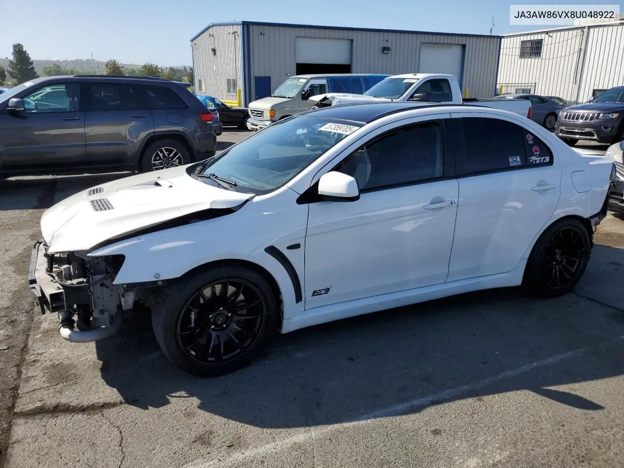 2008 Mitsubishi Lancer Evolution Gsr VIN: JA3AW86VX8U048922 Lot: 57359705