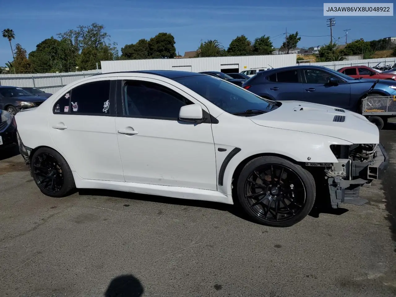 2008 Mitsubishi Lancer Evolution Gsr VIN: JA3AW86VX8U048922 Lot: 57359705