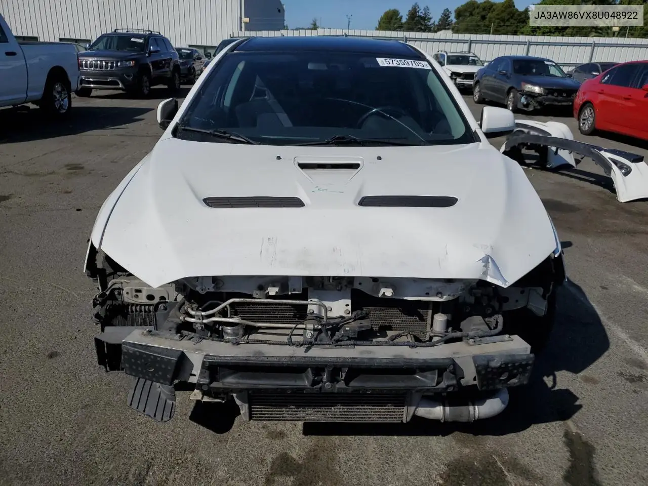 2008 Mitsubishi Lancer Evolution Gsr VIN: JA3AW86VX8U048922 Lot: 57359705