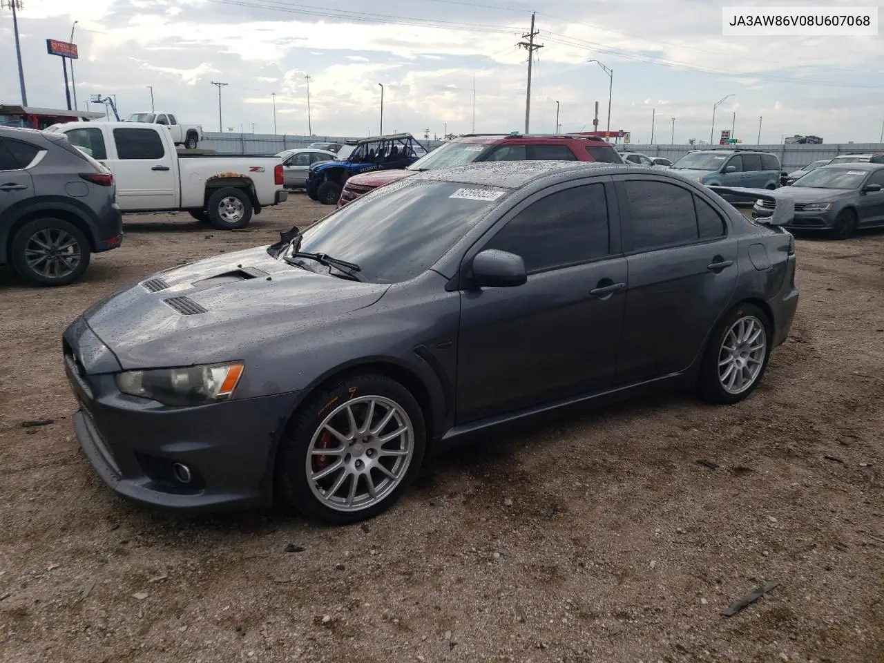 2008 Mitsubishi Lancer Evolution Gsr VIN: JA3AW86V08U607068 Lot: 62596525
