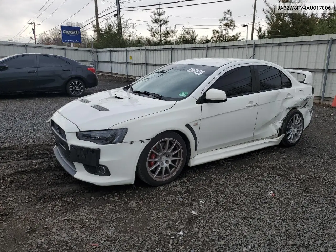2010 Mitsubishi Lancer Evolution Gsr VIN: JA32W8FV4AU017806 Lot: 53085755