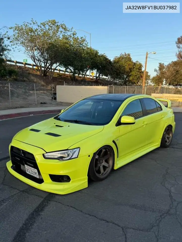 2011 Mitsubishi Lancer Evolution Gsr VIN: JA32W8FV1BU037982 Lot: 56608665