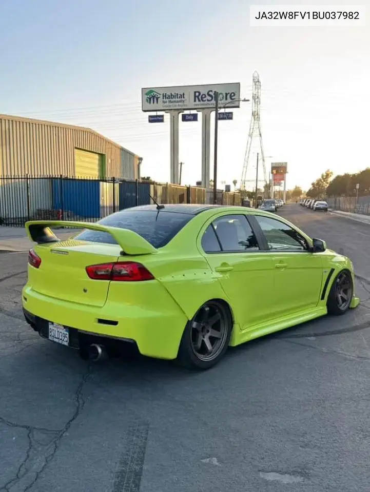 2011 Mitsubishi Lancer Evolution Gsr VIN: JA32W8FV1BU037982 Lot: 56608665