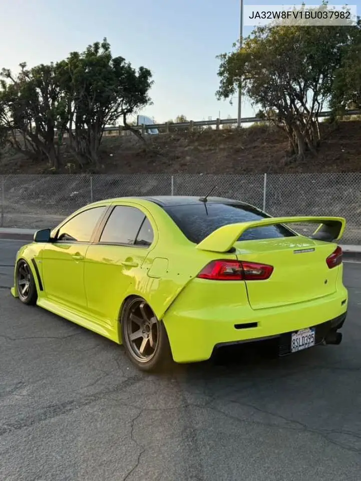 2011 Mitsubishi Lancer Evolution Gsr VIN: JA32W8FV1BU037982 Lot: 56608665