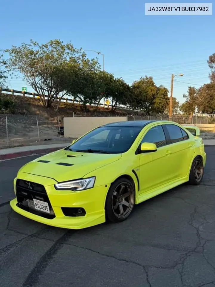 2011 Mitsubishi Lancer Evolution Gsr VIN: JA32W8FV1BU037982 Lot: 56608665