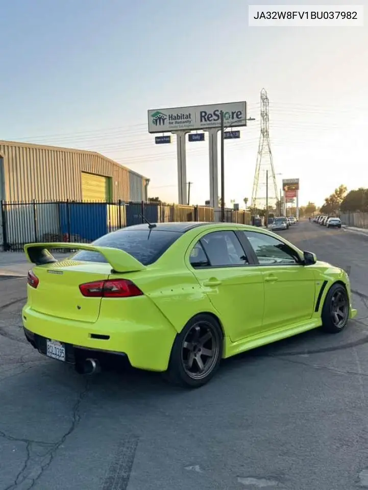 2011 Mitsubishi Lancer Evolution Gsr VIN: JA32W8FV1BU037982 Lot: 56608665