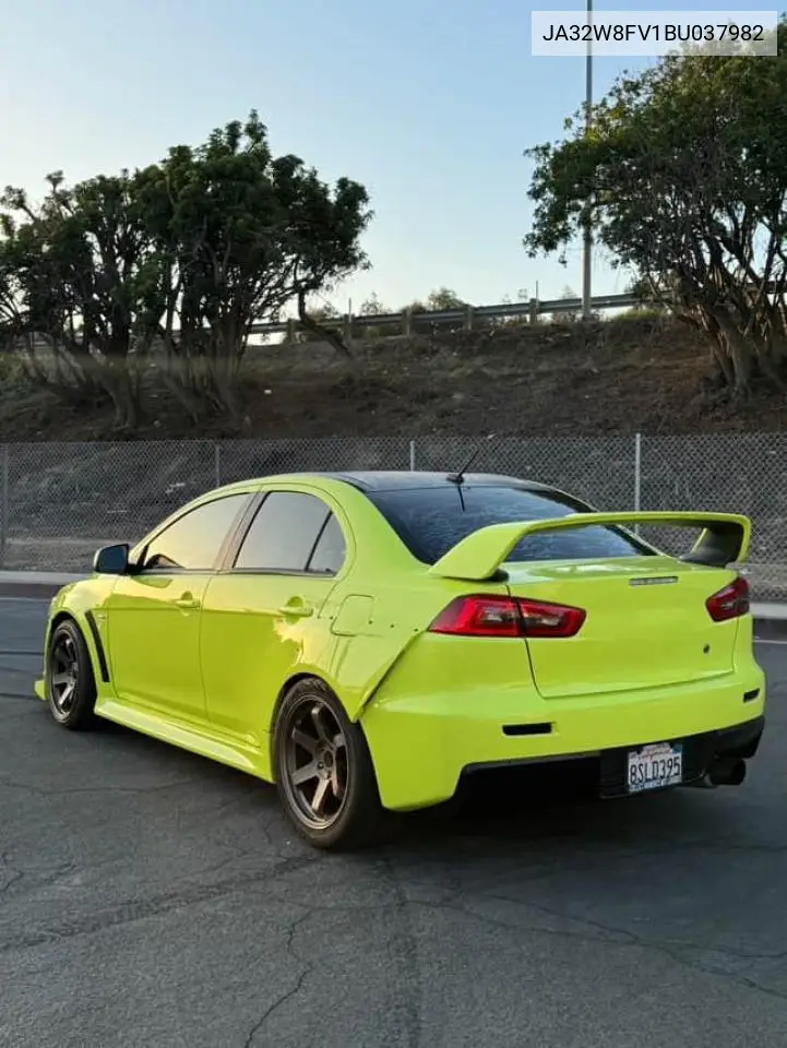 2011 Mitsubishi Lancer Evolution Gsr VIN: JA32W8FV1BU037982 Lot: 56608665