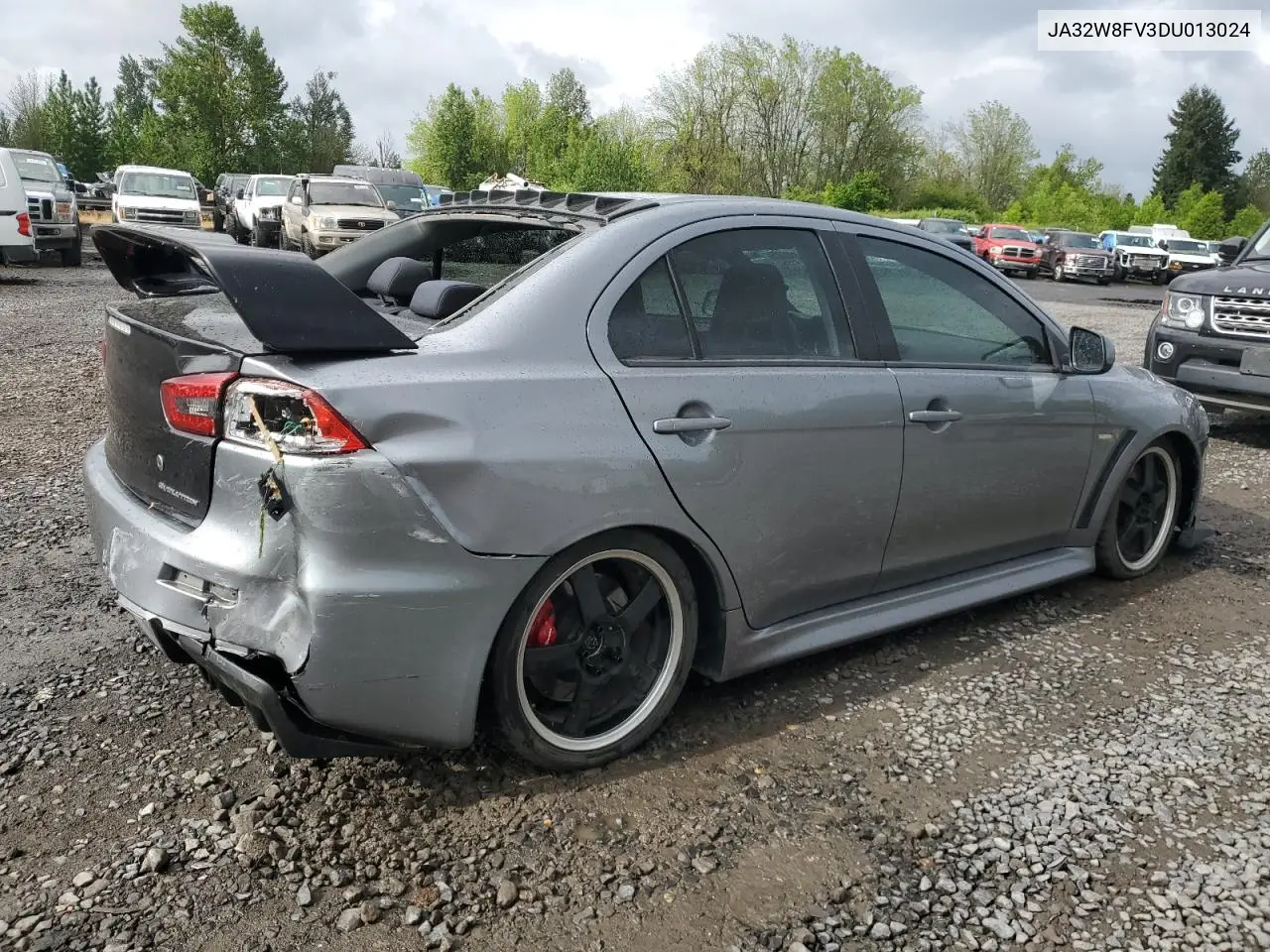 2013 Mitsubishi Lancer Evolution Gsr VIN: JA32W8FV3DU013024 Lot: 56484085