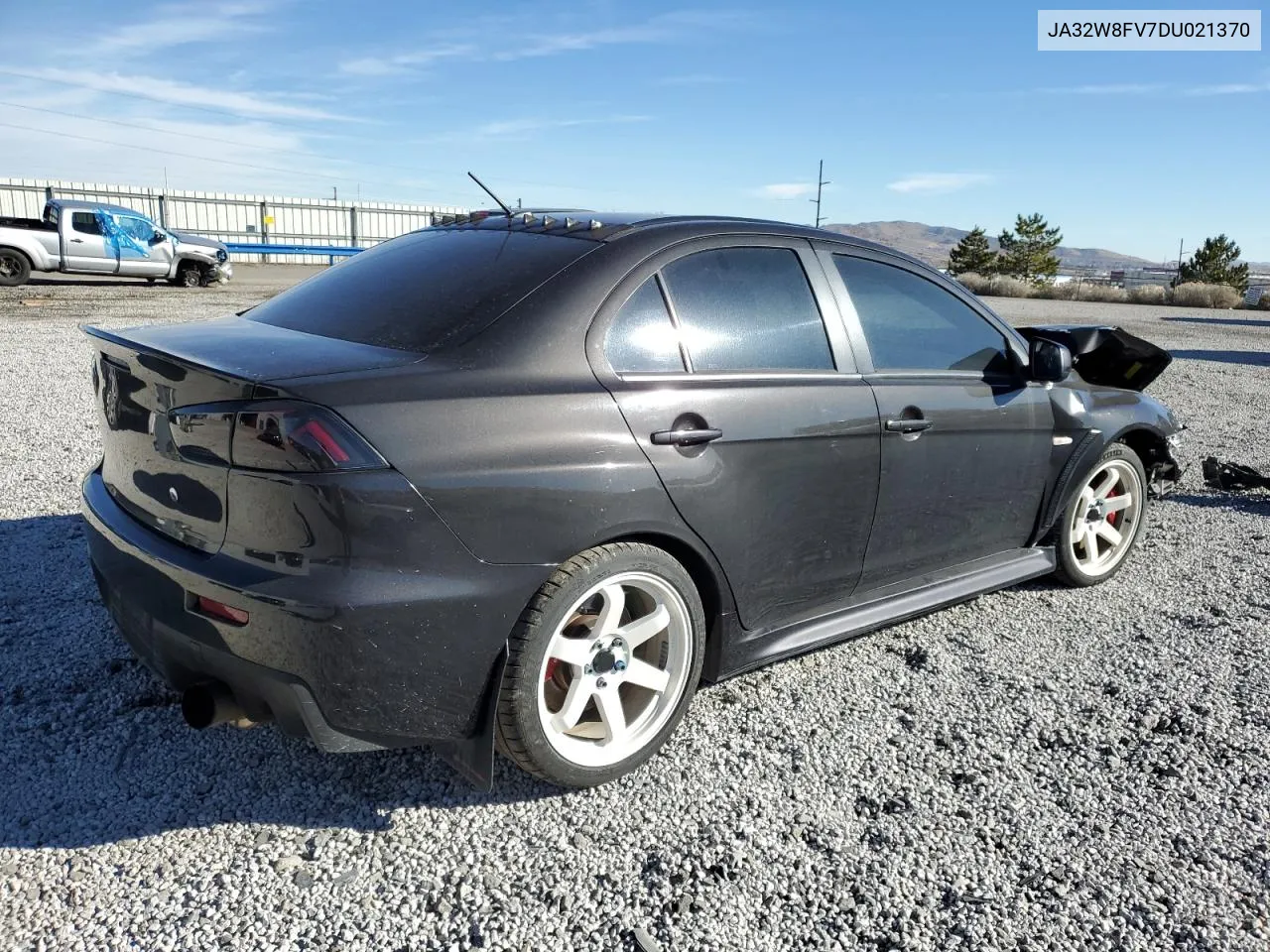 2013 Mitsubishi Lancer Evolution Gsr VIN: JA32W8FV7DU021370 Lot: 88078775