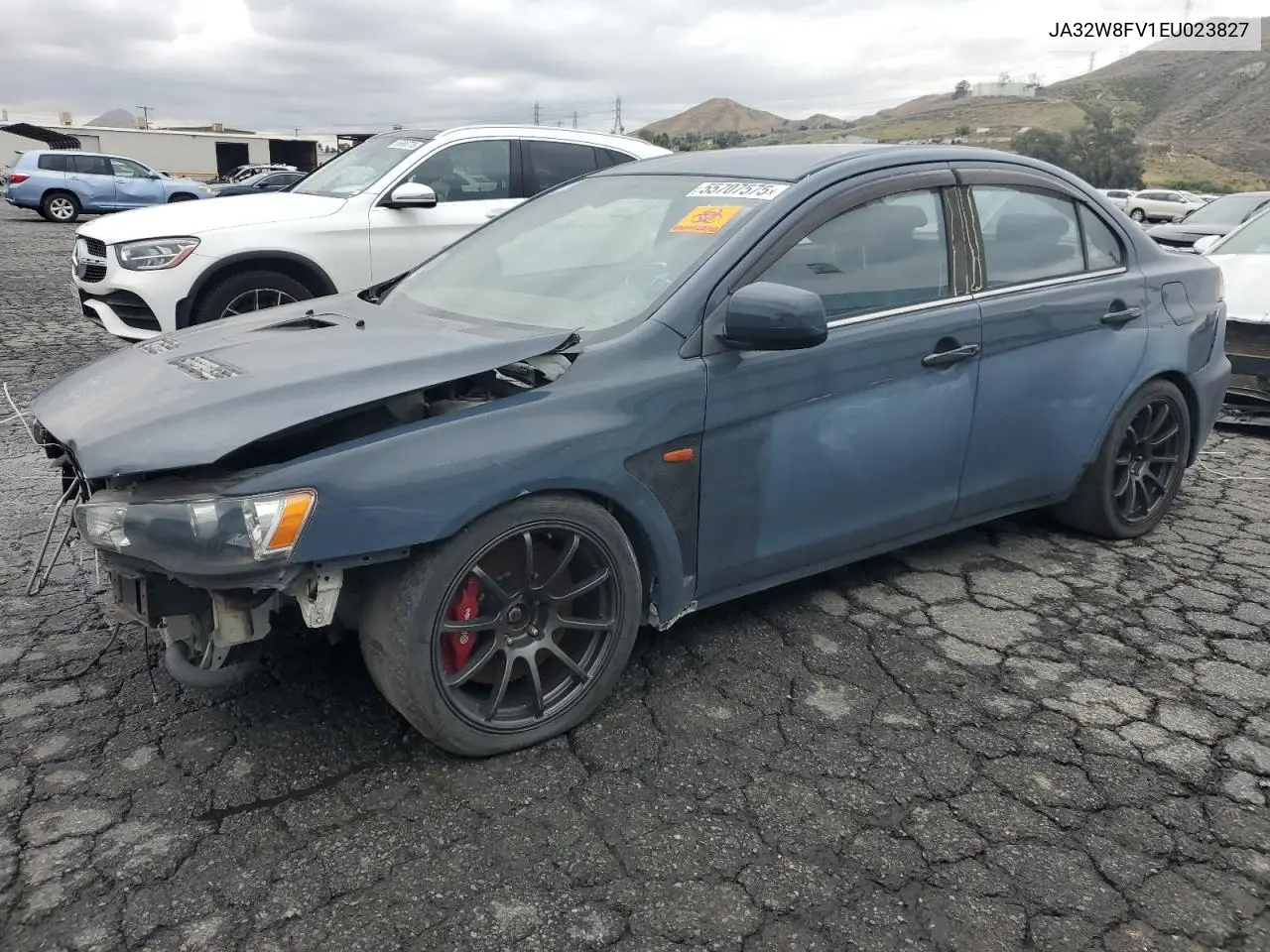 2014 Mitsubishi Lancer Evolution Gsr VIN: JA32W8FV1EU023827 Lot: 55707575
