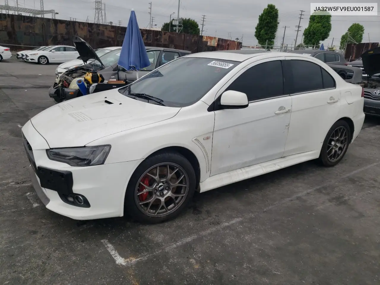 2014 Mitsubishi Lancer Evolution Mr VIN: JA32W5FV9EU001587 Lot: 56056855