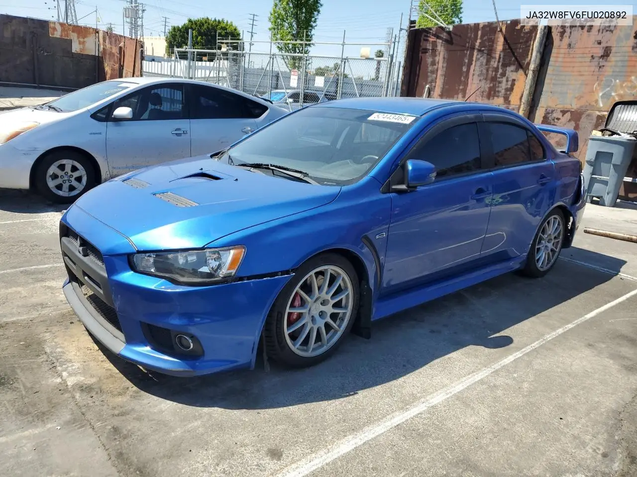 2015 Mitsubishi Lancer Evolution Gsr VIN: JA32W8FV6FU020892 Lot: 52443465