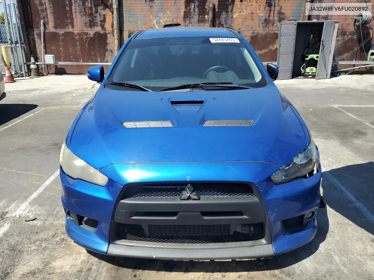 2015 Mitsubishi Lancer Evolution Gsr VIN: JA32W8FV6FU020892 Lot: 52443465