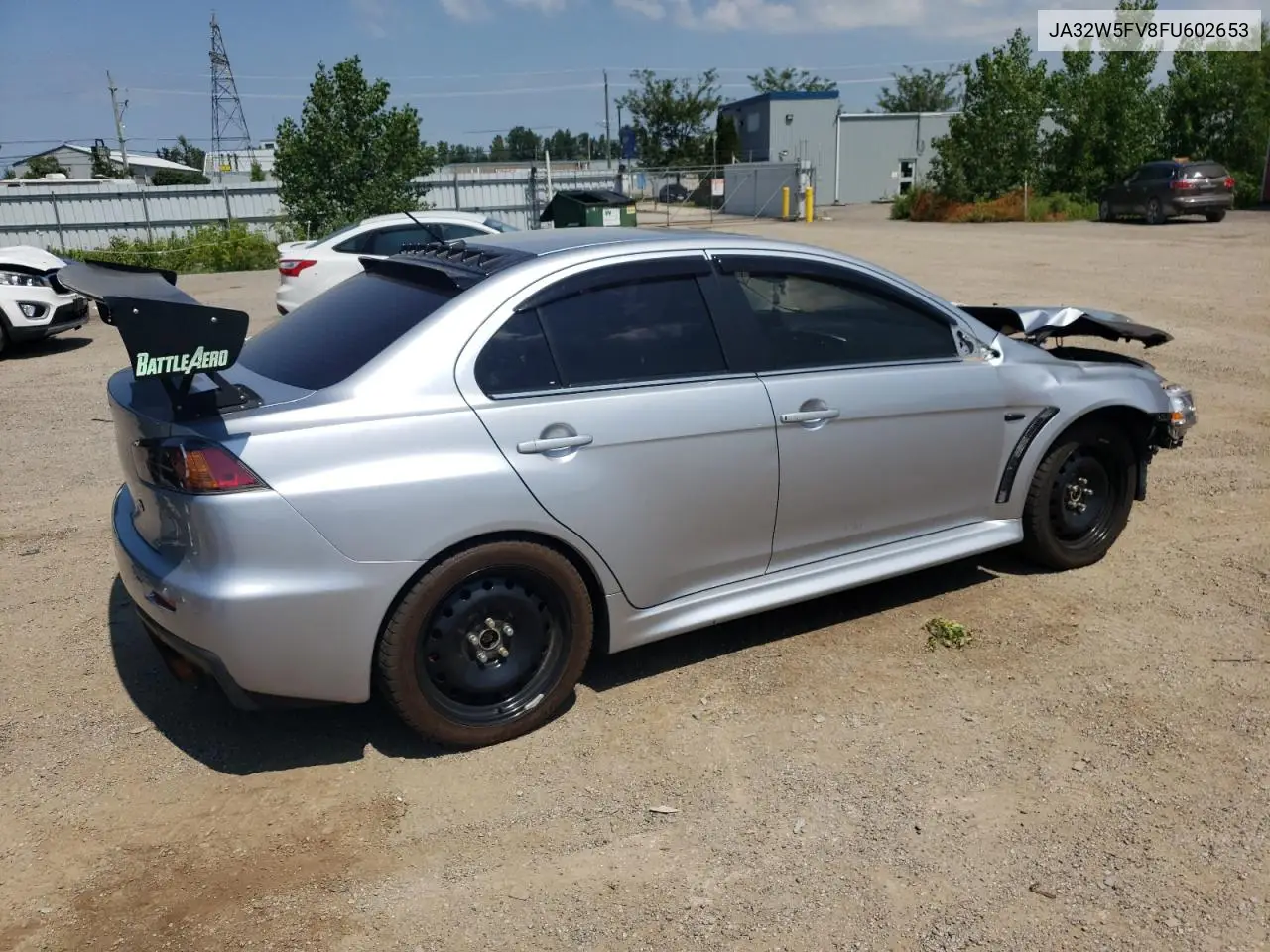 2015 Mitsubishi Lancer Evolution Mr VIN: JA32W5FV8FU602653 Lot: 62551245