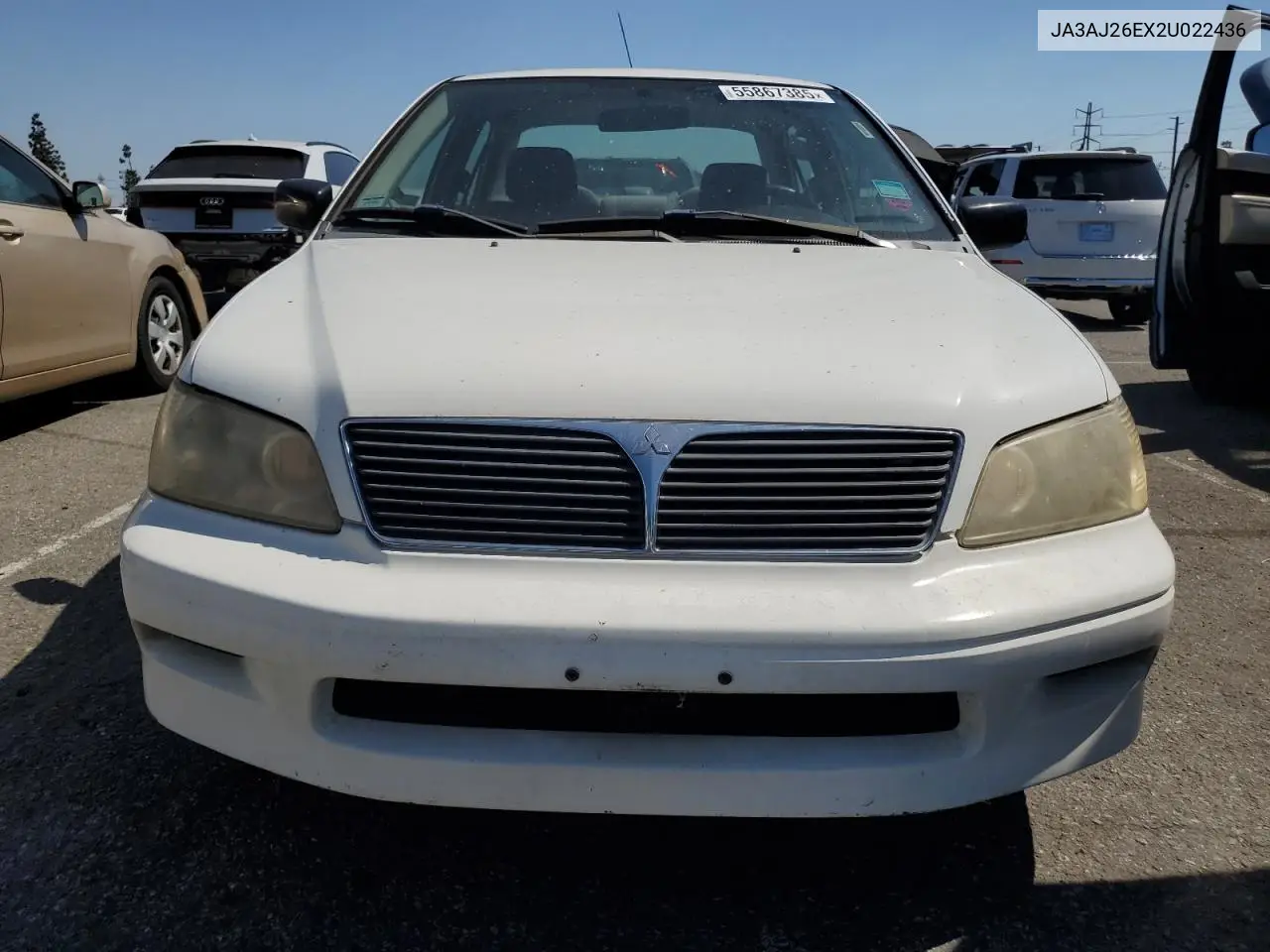 2002 Mitsubishi Lancer Es VIN: JA3AJ26EX2U022436 Lot: 55867385