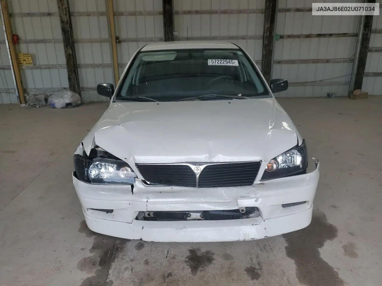 2002 Mitsubishi Lancer Oz Rally VIN: JA3AJ86E02U071034 Lot: 57222945