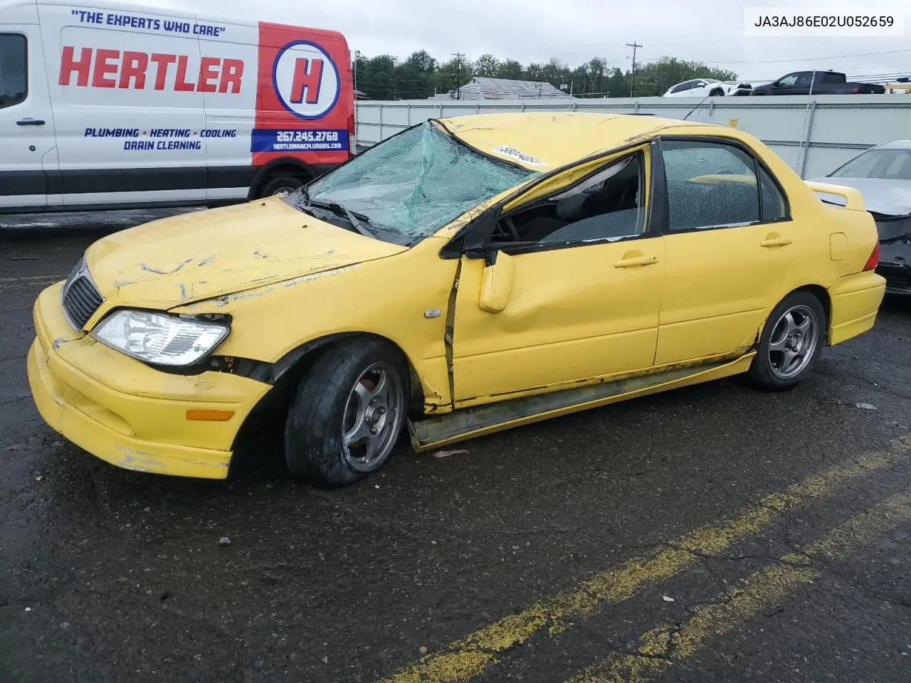 2002 Mitsubishi Lancer Oz Rally VIN: JA3AJ86E02U052659 Lot: 58044085