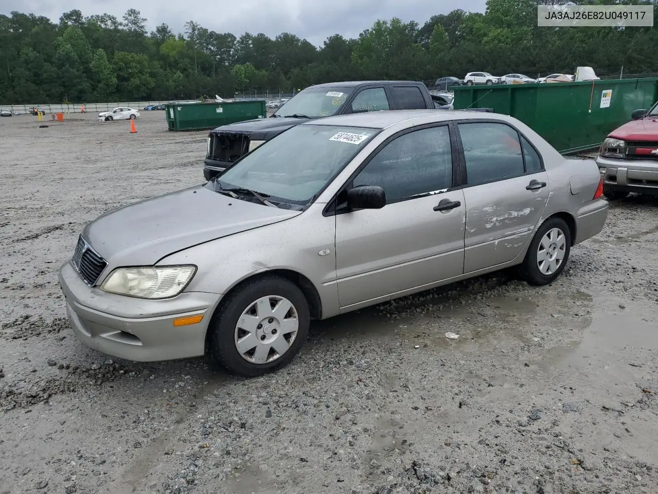 2002 Mitsubishi Lancer Es VIN: JA3AJ26E82U049117 Lot: 58744625