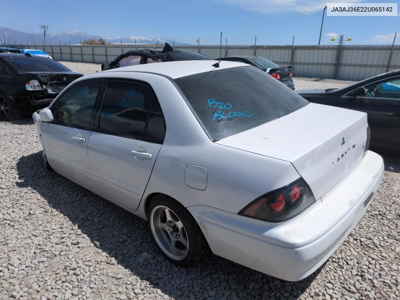 2002 Mitsubishi Lancer Ls VIN: JA3AJ36E22U065142 Lot: 59239505