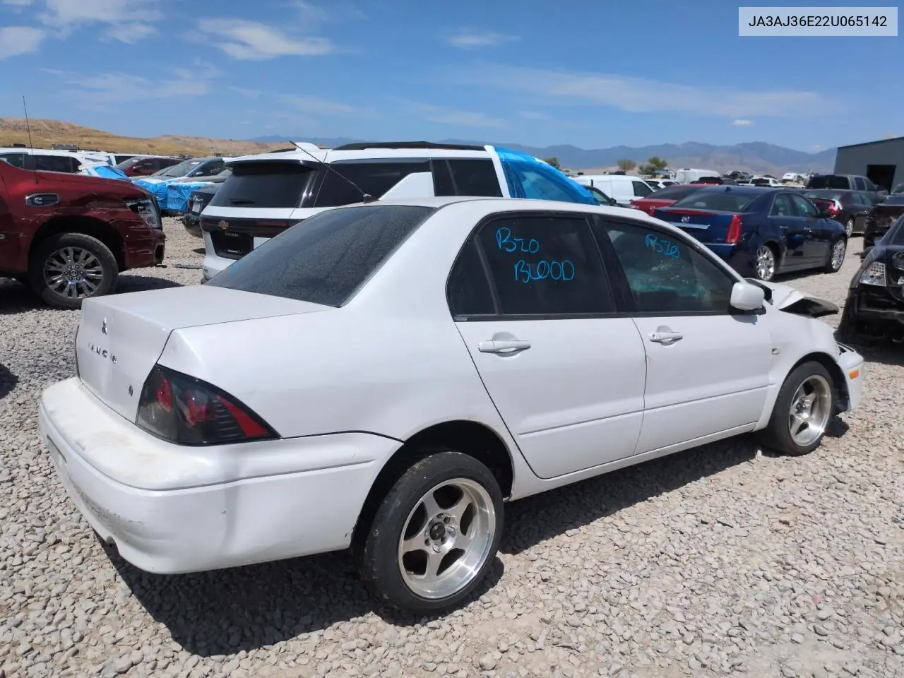 2002 Mitsubishi Lancer Ls VIN: JA3AJ36E22U065142 Lot: 59239505