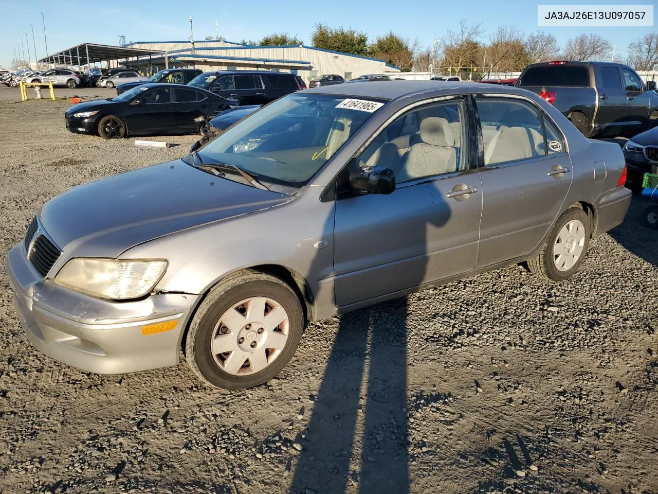2003 Mitsubishi Lancer Es VIN: JA3AJ26E13U097057 Lot: 41641965