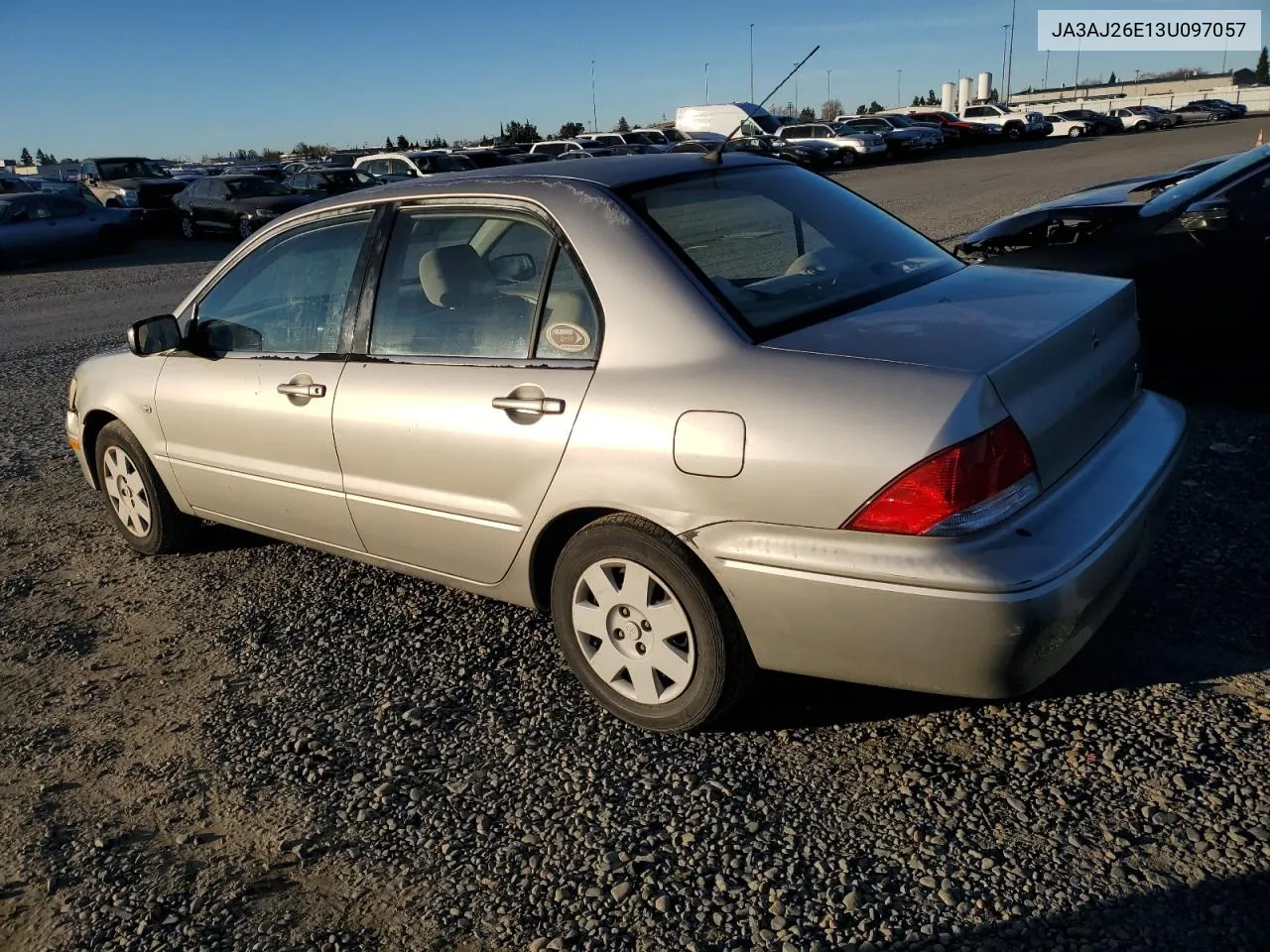 2003 Mitsubishi Lancer Es VIN: JA3AJ26E13U097057 Lot: 41641965