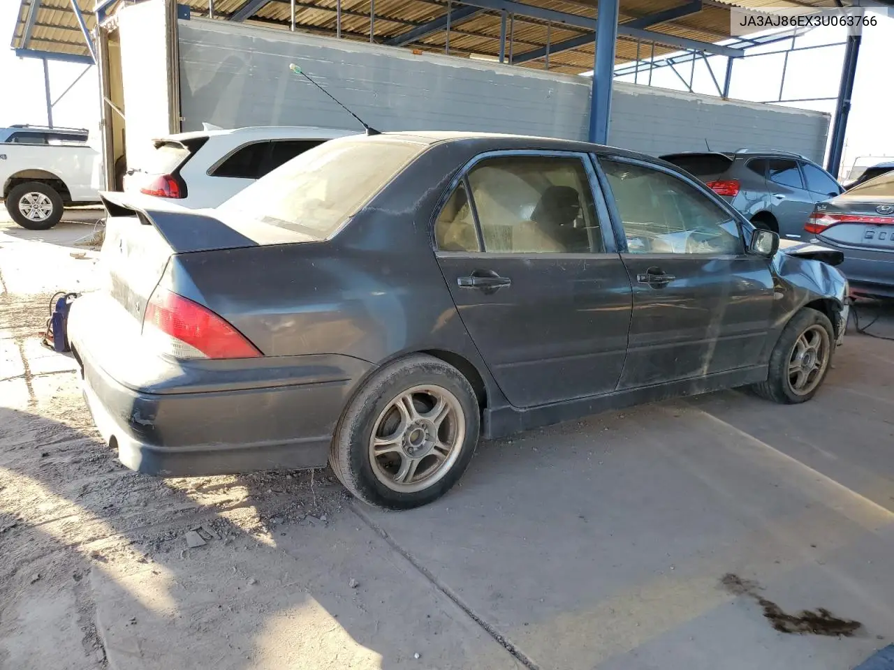 2003 Mitsubishi Lancer Oz Rally VIN: JA3AJ86EX3U063766 Lot: 46359275