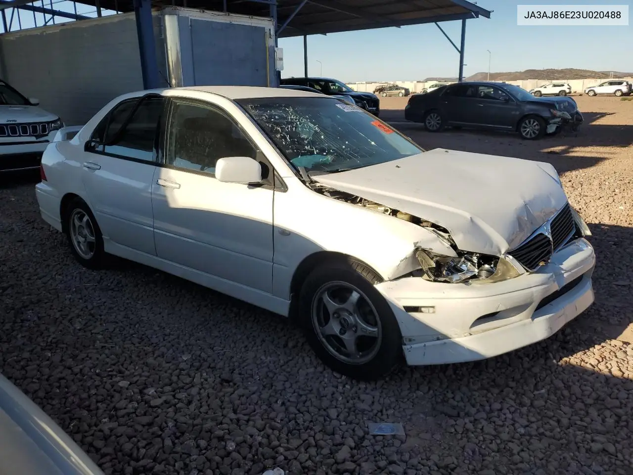 2003 Mitsubishi Lancer Oz Rally VIN: JA3AJ86E23U020488 Lot: 49705305