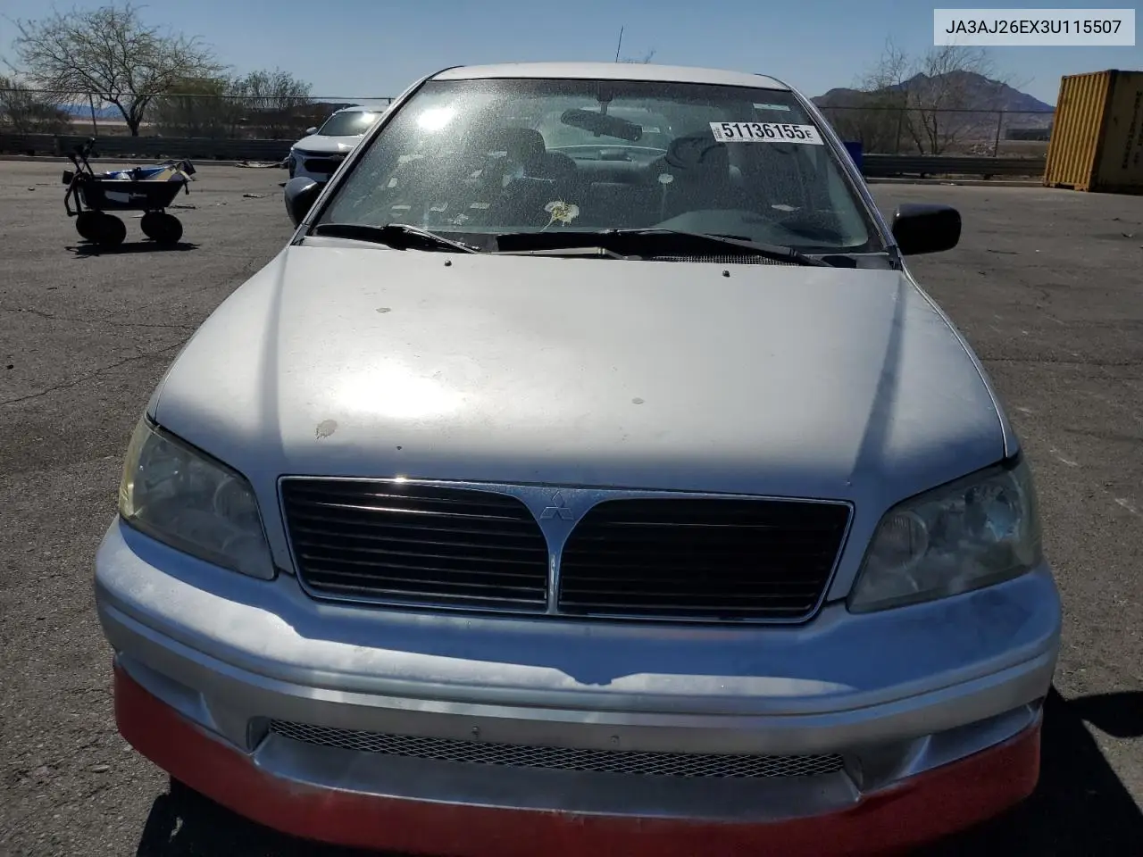 2003 Mitsubishi Lancer Es VIN: JA3AJ26EX3U115507 Lot: 51136155