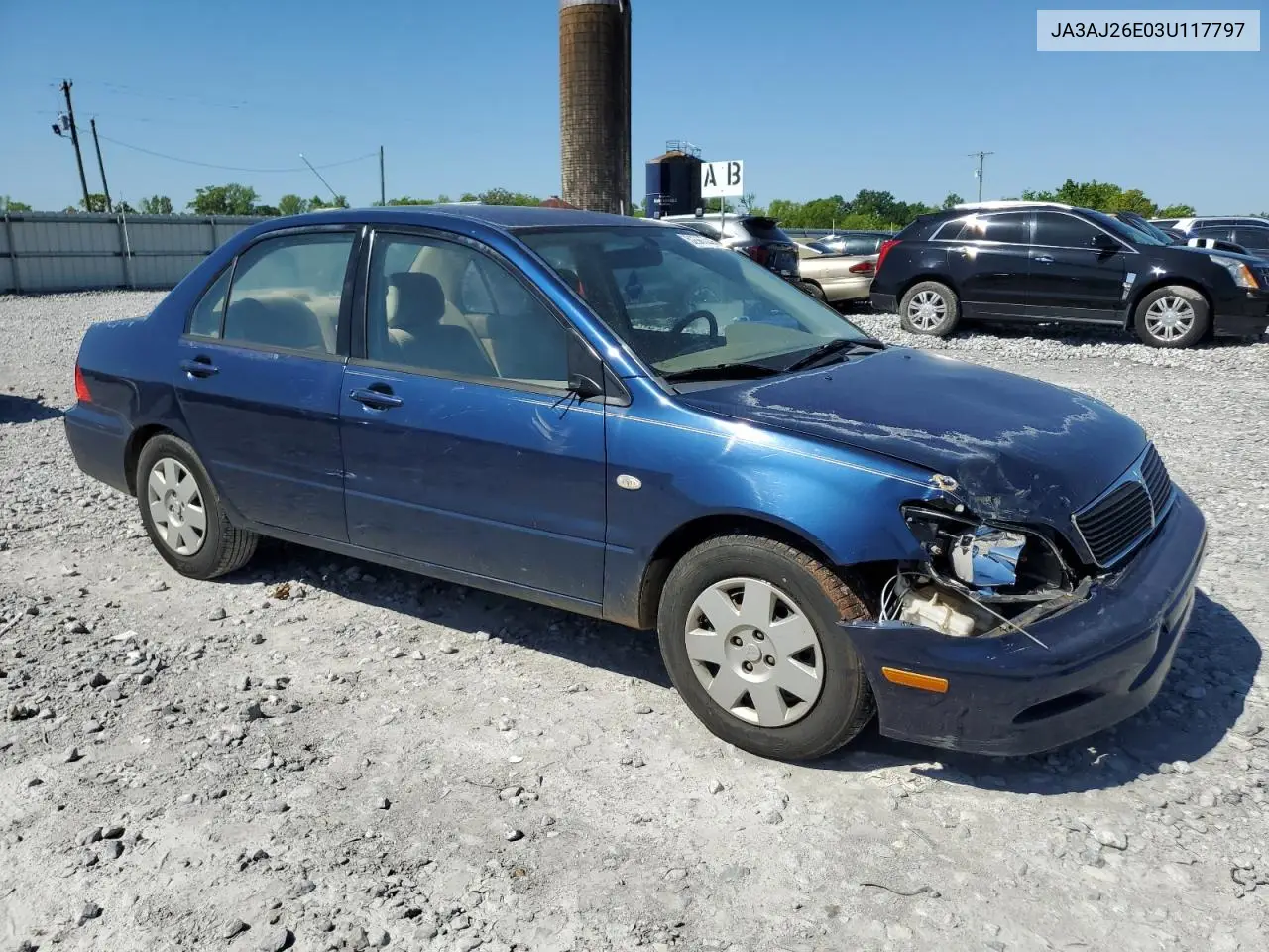 2003 Mitsubishi Lancer Es VIN: JA3AJ26E03U117797 Lot: 52987445