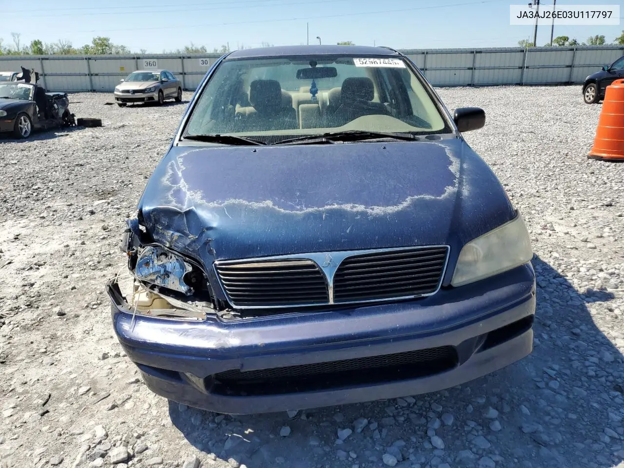 2003 Mitsubishi Lancer Es VIN: JA3AJ26E03U117797 Lot: 52987445
