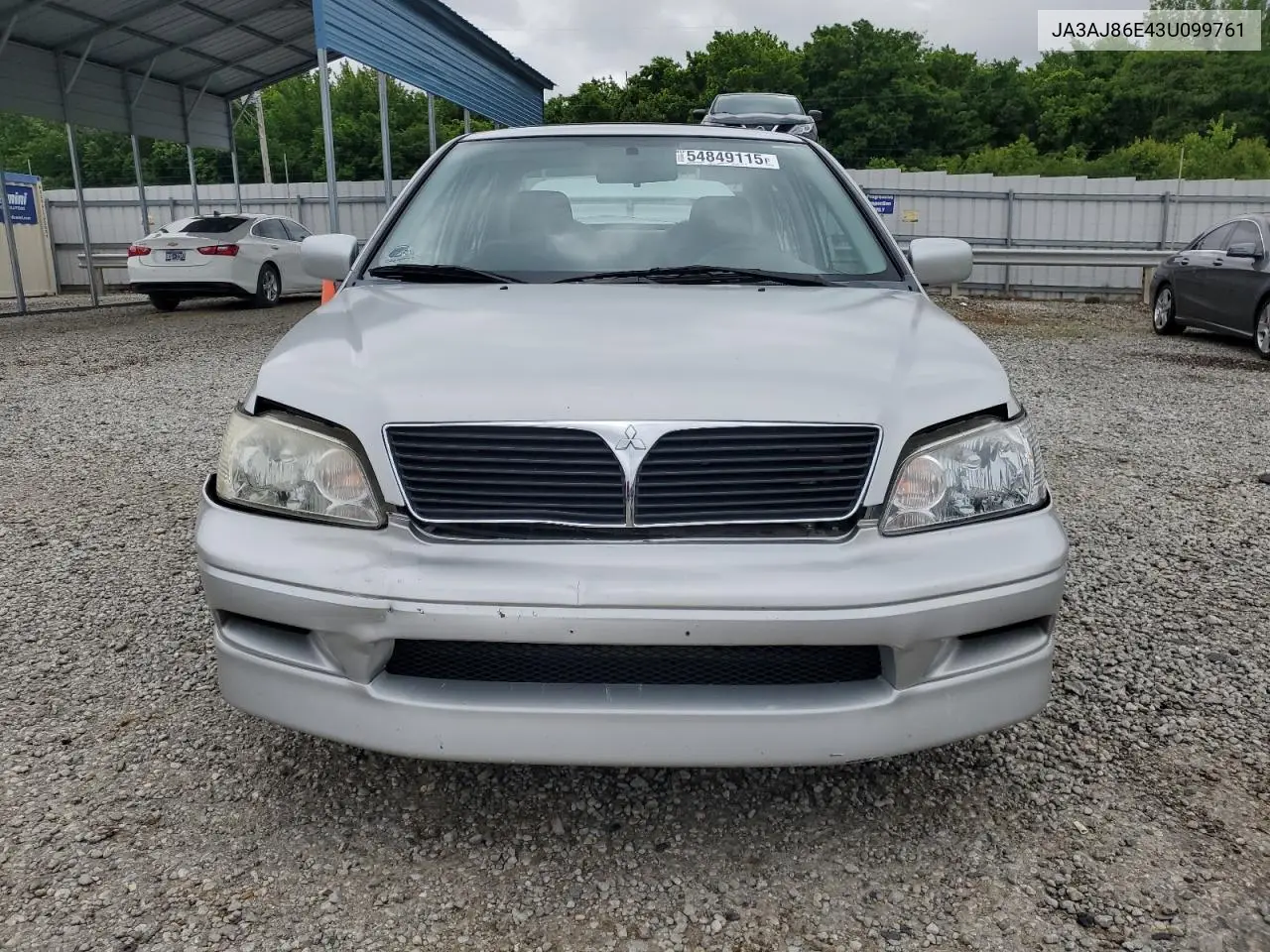2003 Mitsubishi Lancer Oz Rally VIN: JA3AJ86E43U099761 Lot: 54849115