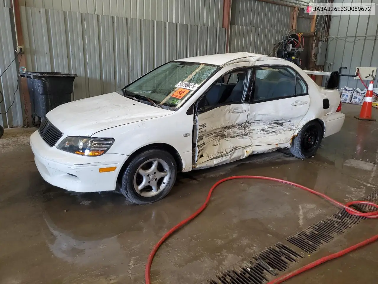 2003 Mitsubishi Lancer Es VIN: JA3AJ26E33U089672 Lot: 55259965