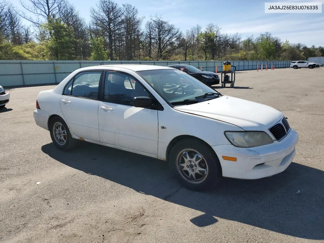 2003 Mitsubishi Lancer Es VIN: JA3AJ26E83U076335 Lot: 56541675