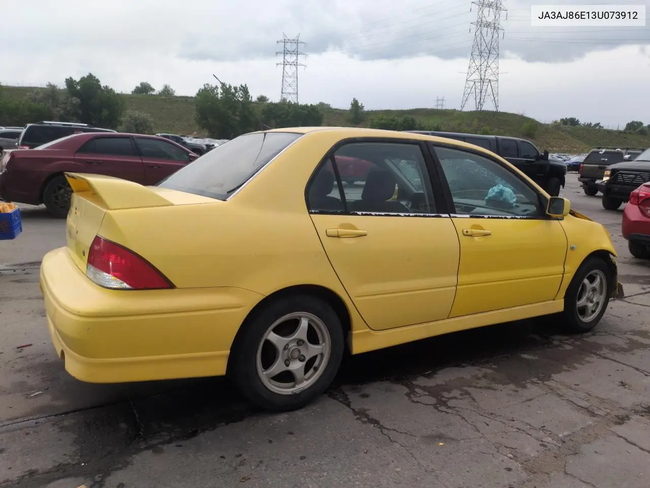 2003 Mitsubishi Lancer Oz Rally VIN: JA3AJ86E13U073912 Lot: 59307105