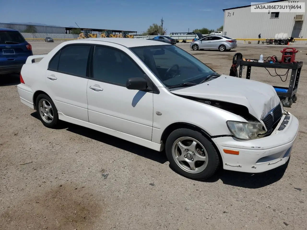 2003 Mitsubishi Lancer Oz Rally VIN: JA3AJ86E73U119694 Lot: 59612005