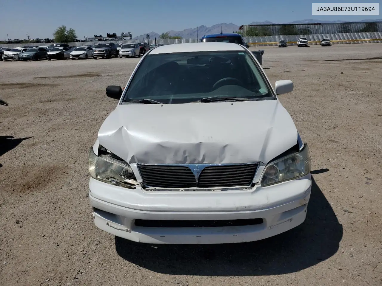 2003 Mitsubishi Lancer Oz Rally VIN: JA3AJ86E73U119694 Lot: 59612005