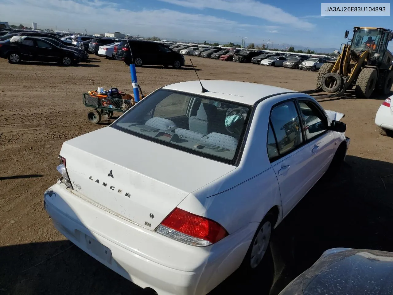 2003 Mitsubishi Lancer Es VIN: JA3AJ26E83U104893 Lot: 71154944