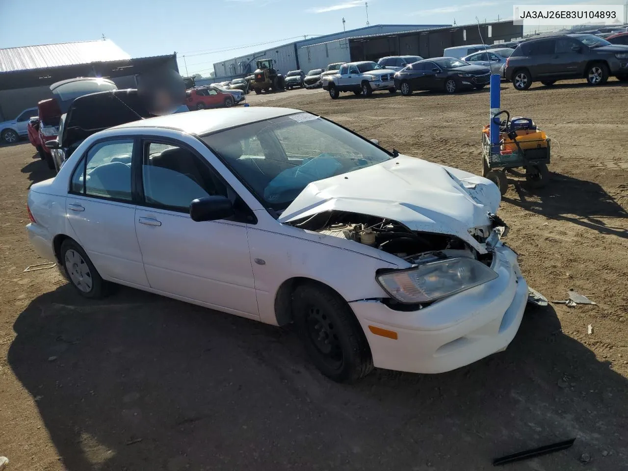 2003 Mitsubishi Lancer Es VIN: JA3AJ26E83U104893 Lot: 71154944