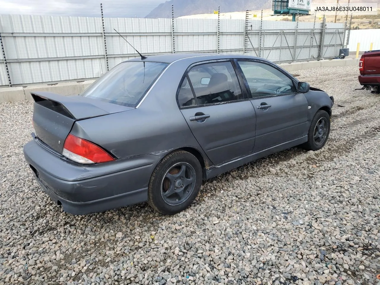 2003 Mitsubishi Lancer Oz Rally VIN: JA3AJ86E33U048011 Lot: 76129544