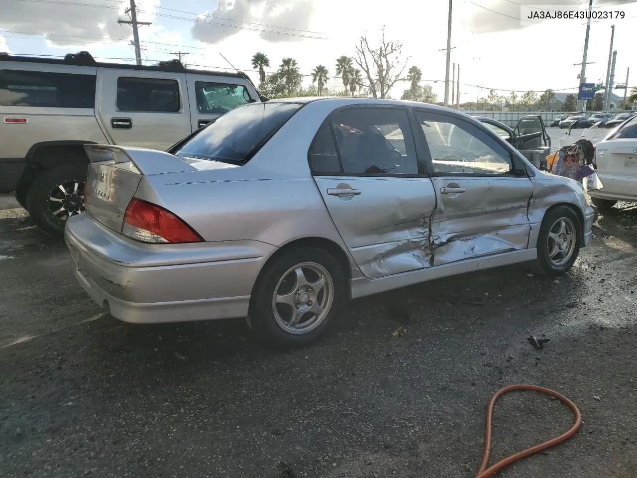 2003 Mitsubishi Lancer Oz Rally VIN: JA3AJ86E43U023179 Lot: 83979584