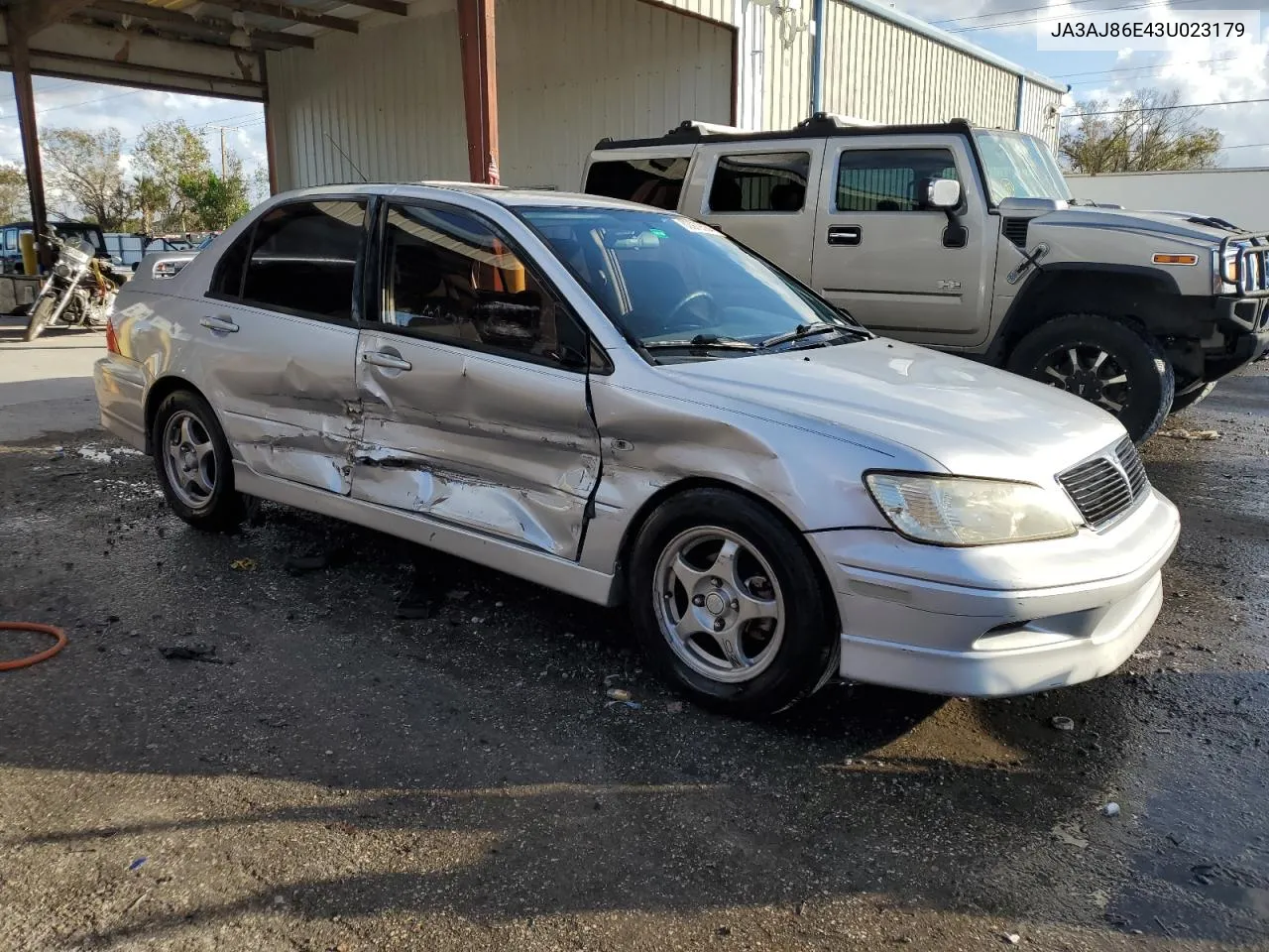 2003 Mitsubishi Lancer Oz Rally VIN: JA3AJ86E43U023179 Lot: 83979584