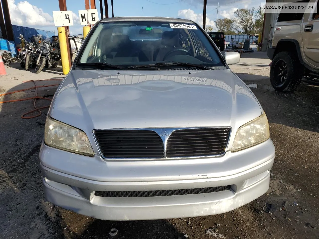 2003 Mitsubishi Lancer Oz Rally VIN: JA3AJ86E43U023179 Lot: 83979584