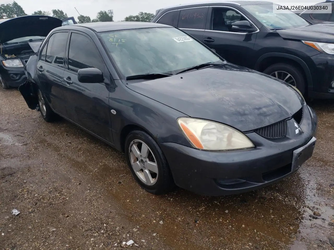 2004 Mitsubishi Lancer Es VIN: JA3AJ26E04U030340 Lot: 48548365
