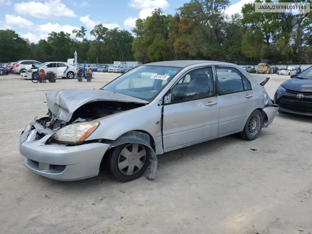 2004 Mitsubishi Lancer Es VIN: JA3AJ26E84U051145 Lot: 50418215