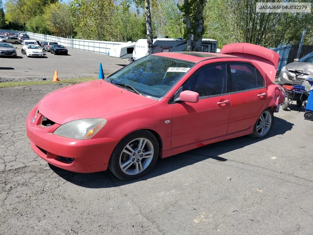 2004 Mitsubishi Lancer Ralliart VIN: JA3AJ66F04U032279 Lot: 53780195