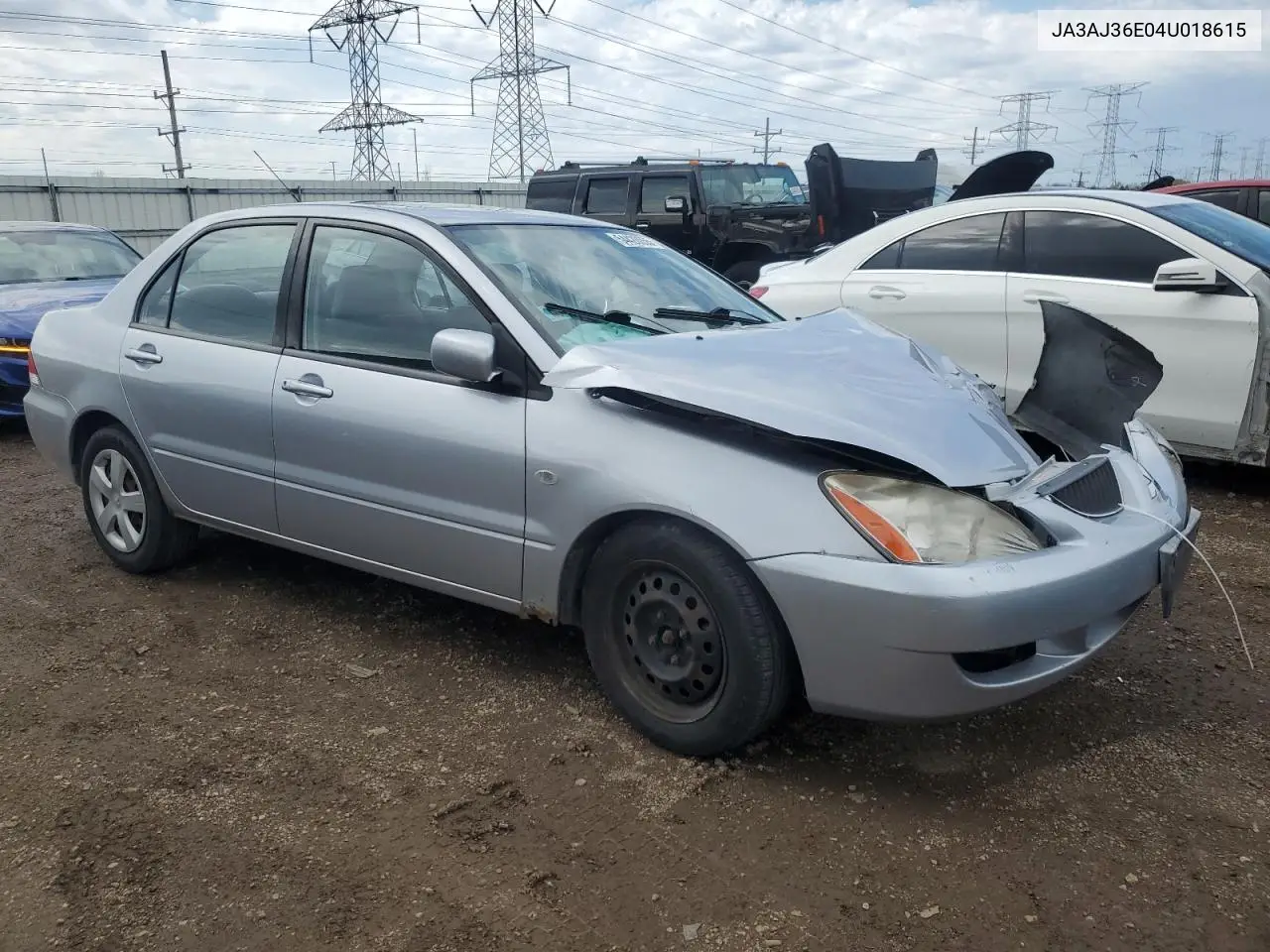 2004 Mitsubishi Lancer Ls VIN: JA3AJ36E04U018615 Lot: 54428055
