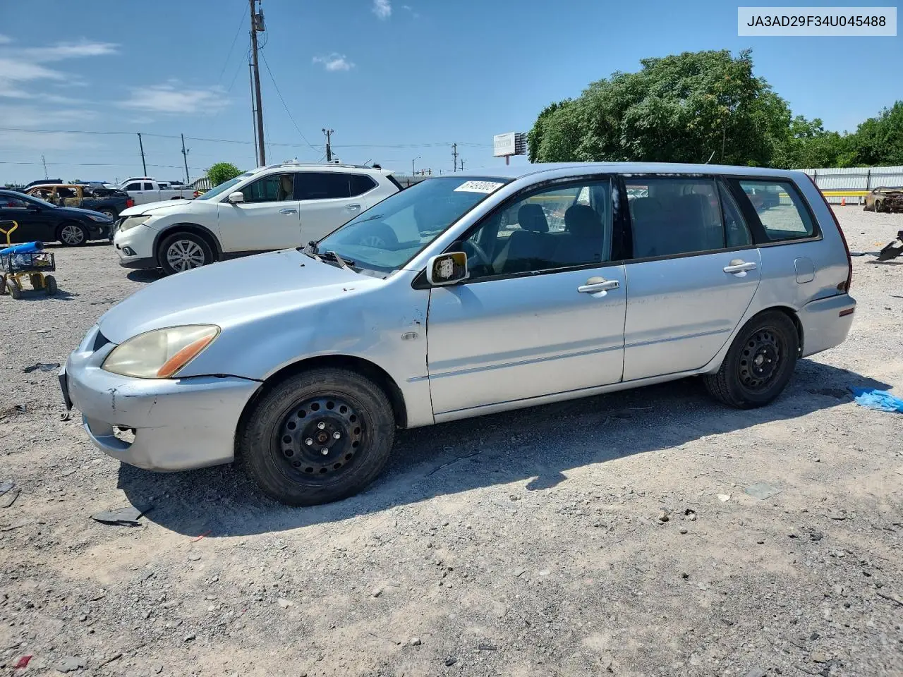 2004 Mitsubishi Lancer Ls VIN: JA3AD29F34U045488 Lot: 61493005