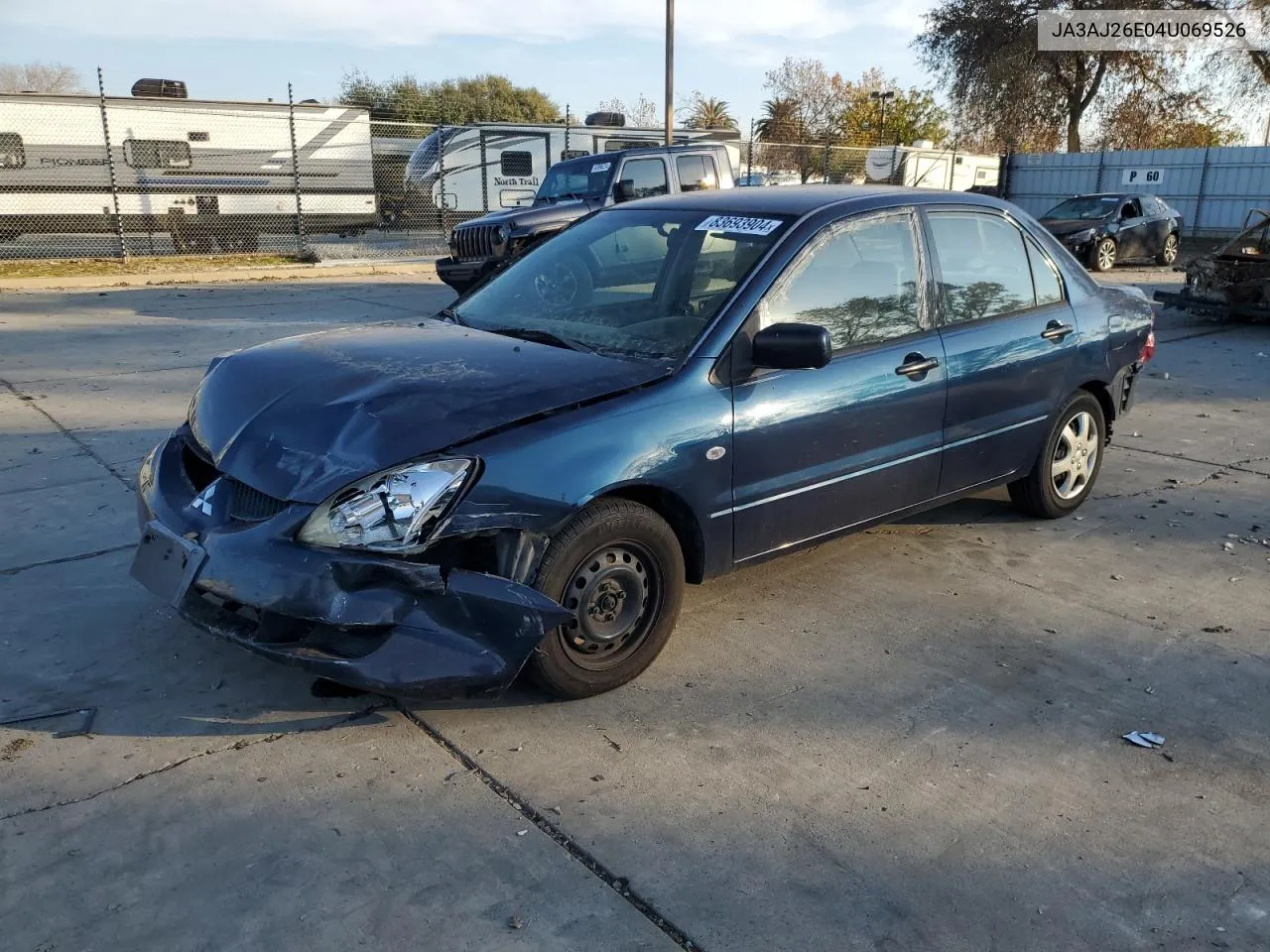 2004 Mitsubishi Lancer Es VIN: JA3AJ26E04U069526 Lot: 83693904