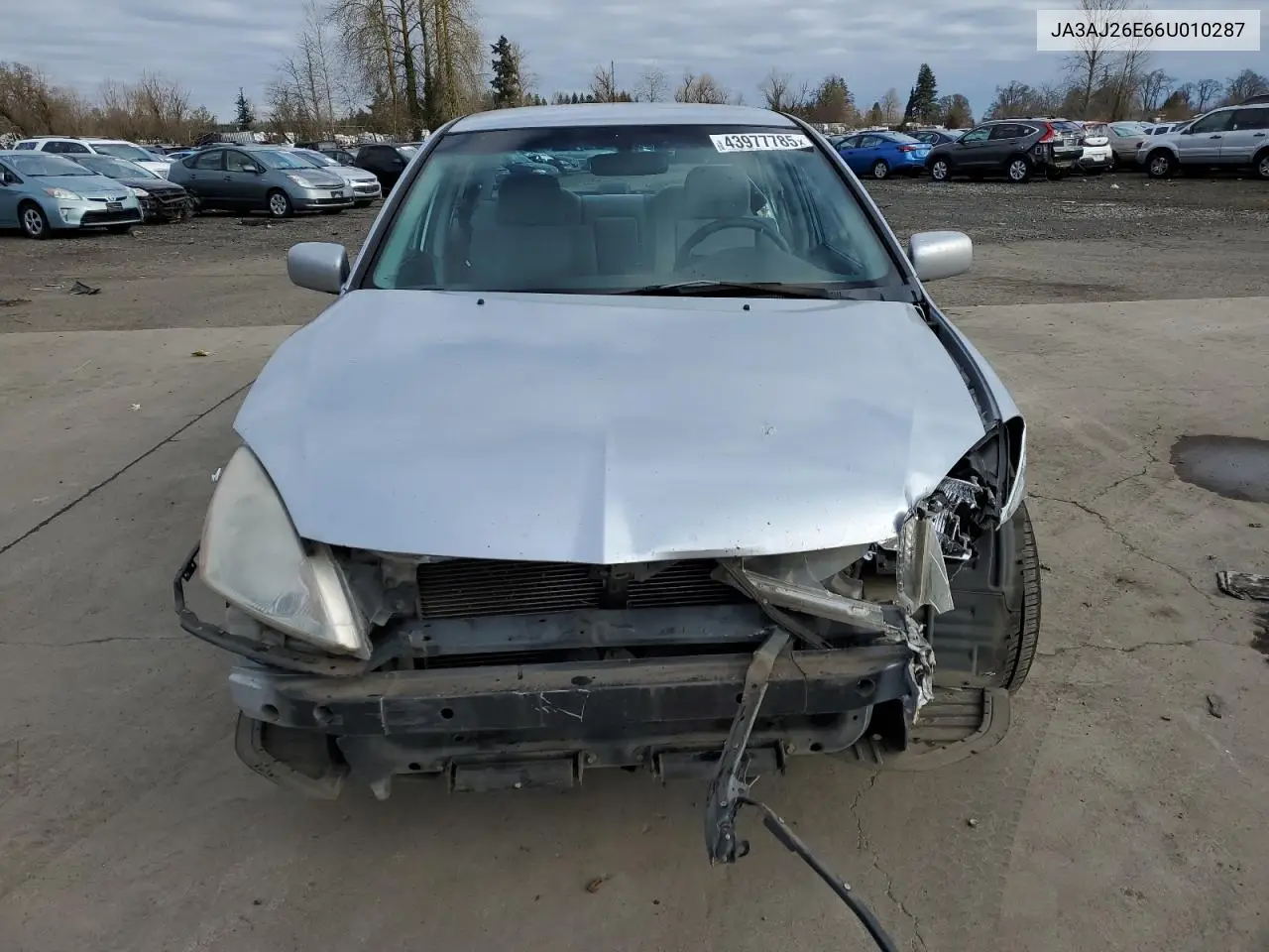 2006 Mitsubishi Lancer Es VIN: JA3AJ26E66U010287 Lot: 43977785